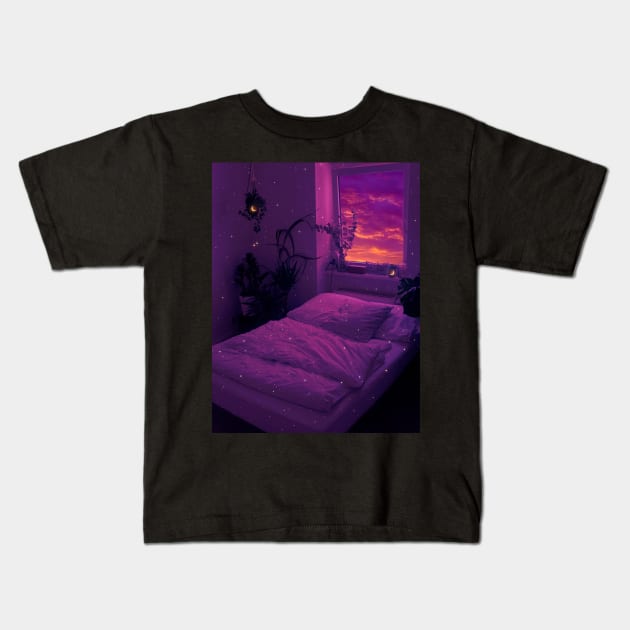 Lofi Room Kids T-Shirt by lyla_ab